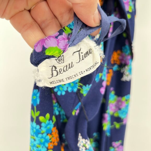 Vintage Melodie Frocks co.  Halter Floral Maxi Dress - Picture 3 of 6